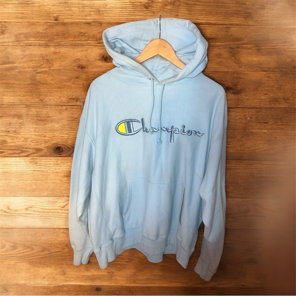 Champion Reverse Weave Hoodie - Sky Blue